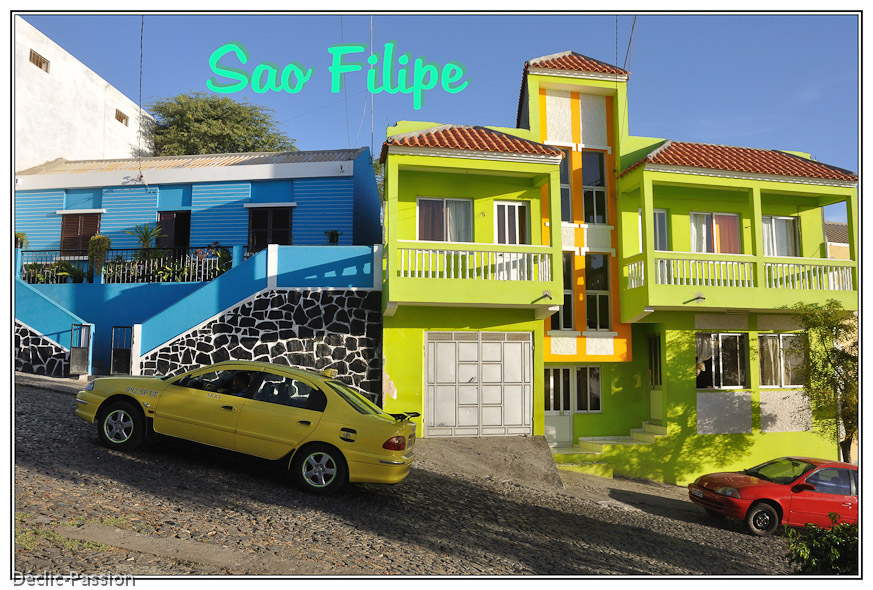 Les couleurs de Sao Filipe à l'ouest de Fogo